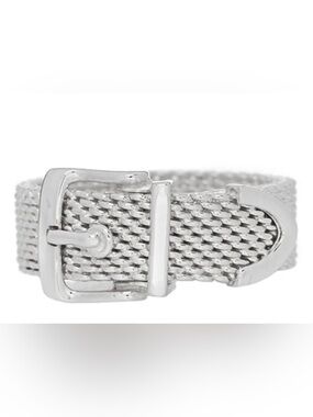 Tiffany & Co. Women’s Somerset Mesh Buckle Sterling Silver 925 Ring size 5